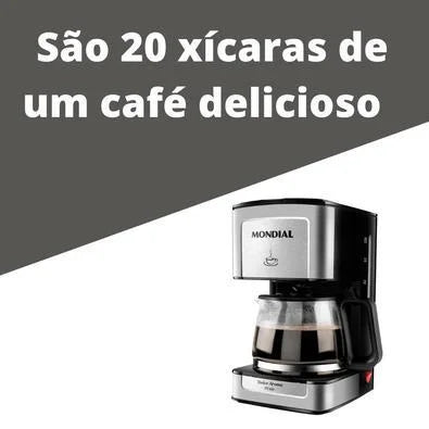 Cafeteira Elétrica 127v Preto Inox 20 Xicaras Mondial C-43-20x-si
