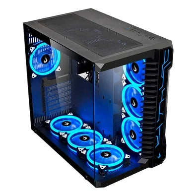 Gabinete Gamer Rise Mode Galaxy Glass, Mid Tower, ATX, Lateral e Frontal em Vidro Temperado, Preto